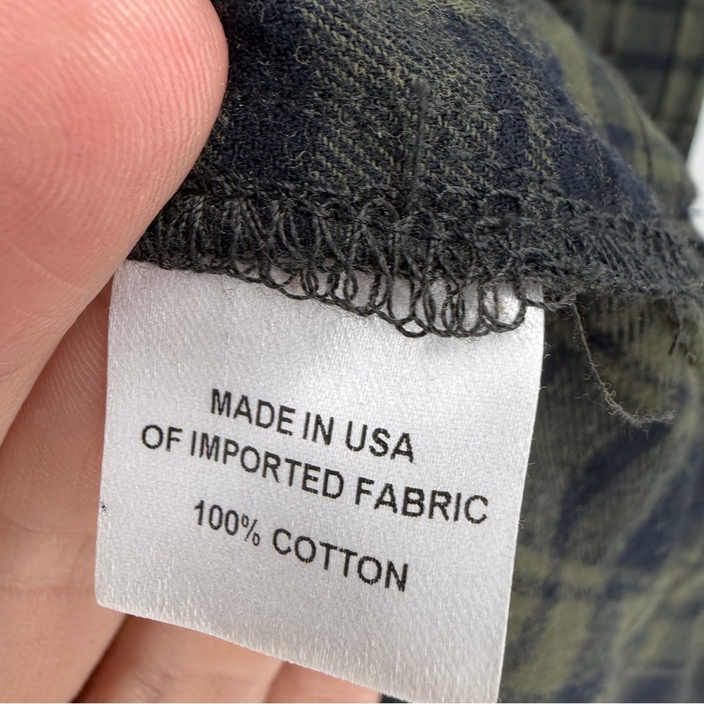 Two Thirty One Military Theme Patched Plaid Boyfriend Shirt Size M - Picture 6 of 11